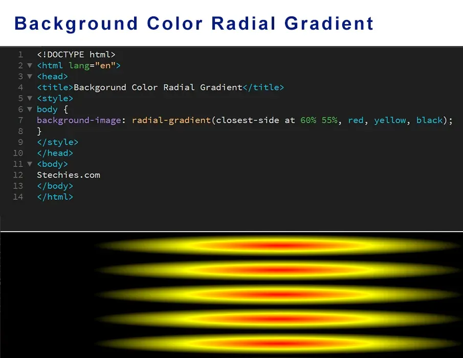 Background color radial gradient