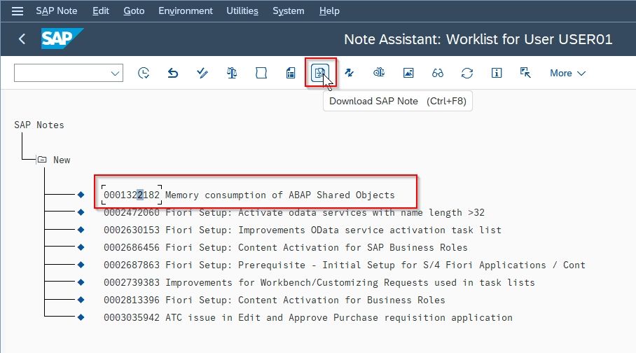 SAP Note Download