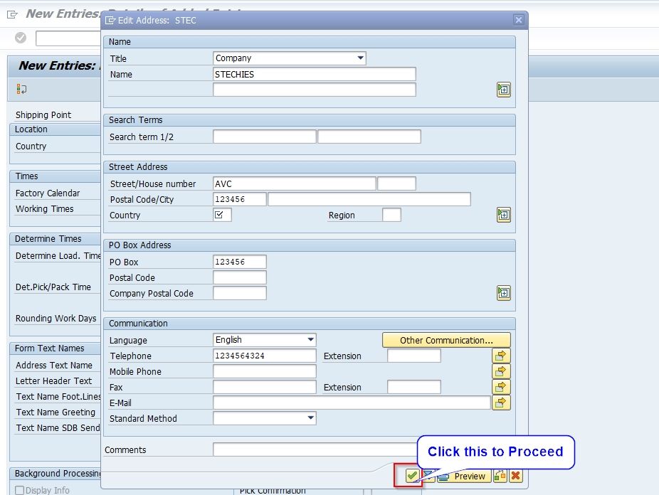 sap shipping point assignment to plant
