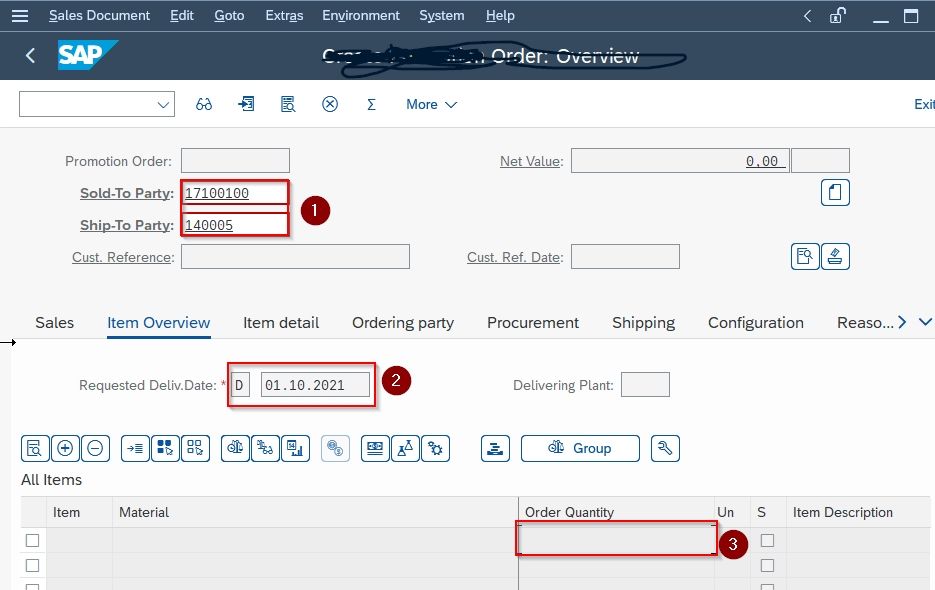 Change Standard Order