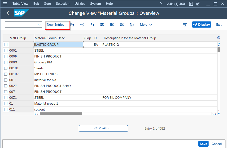 How to define Material Groups?