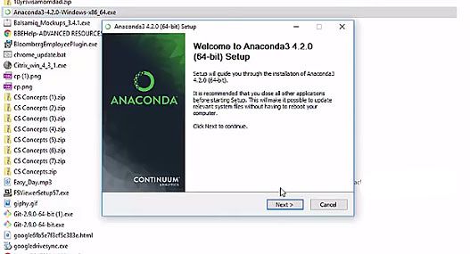 install anaconda on windows