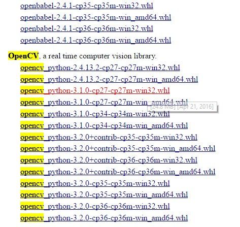 opencv python 3 install