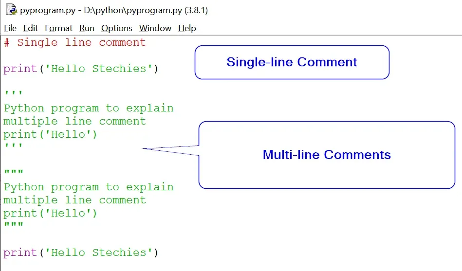 Comments In Python