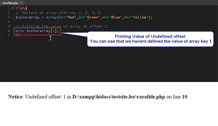 Notice: offset error in PHP