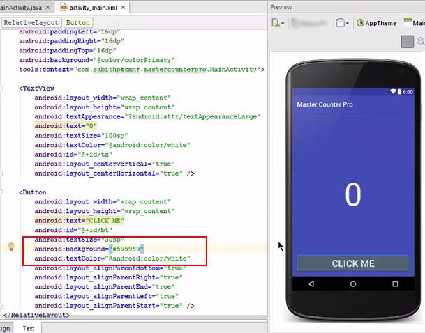 Click Counter Android Application