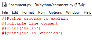 Comments In Python