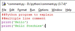 Comments in Python