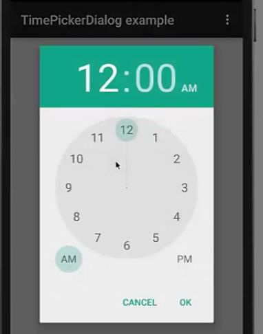 TimePicker Dialog in Android