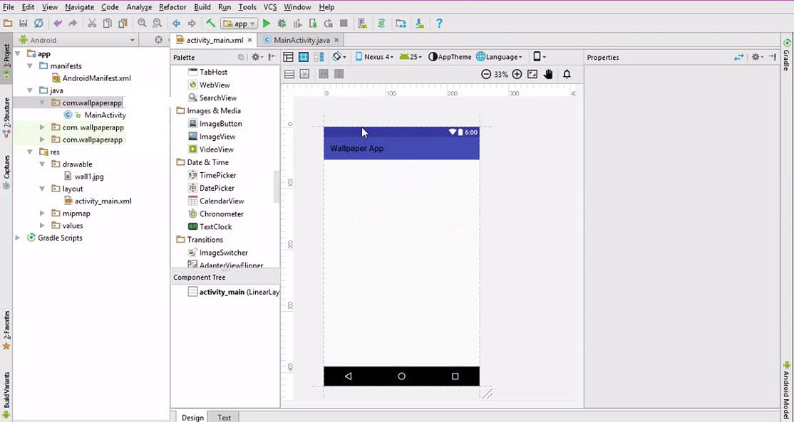 Build A Wallpaper Android Application